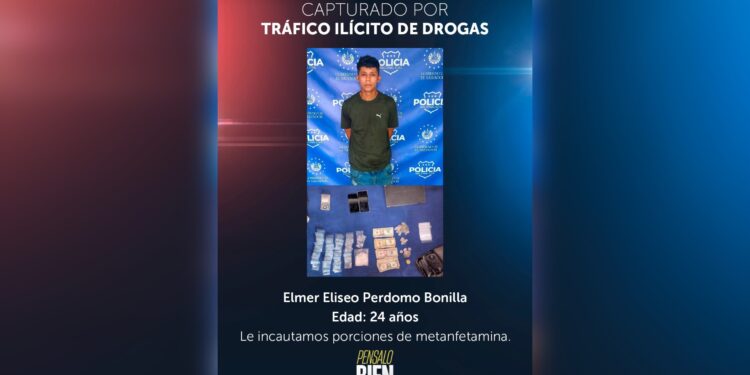 Capturan a distribuidor de metanfetamina en Colón 