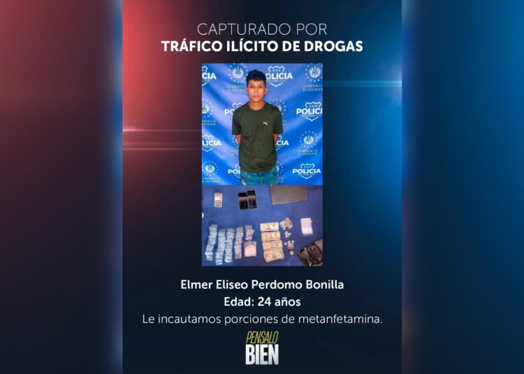 Capturan a distribuidor de metanfetamina en Colón 