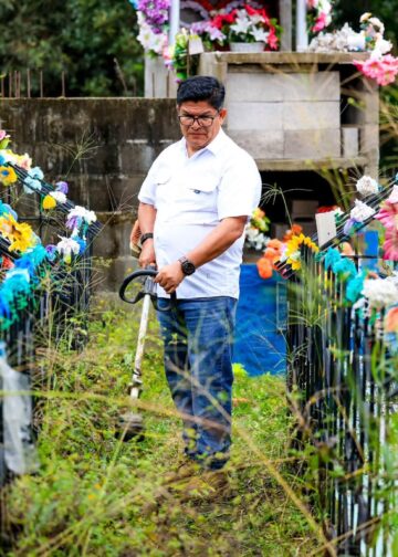 Salvador Mejía impulsa jornadas de limpieza en camposantos de Chalatenango Norte