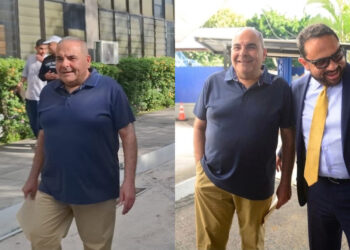 Tras cumplir su condena, Elías Antonio Saca es visto saliendo de los juzgados