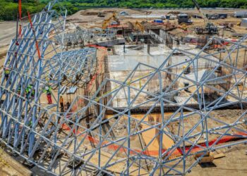 La cúpula del Aeropuerto del Pacífico alcanza un 30 % de avance en su construcción