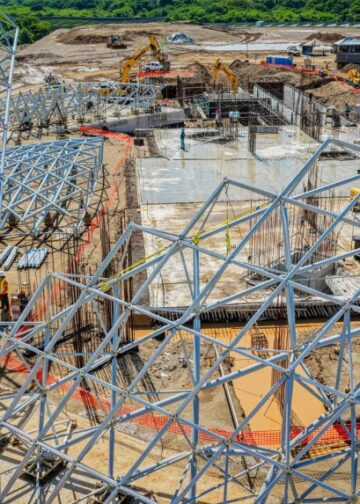 La cúpula del Aeropuerto del Pacífico alcanza un 30 % de avance en su construcción