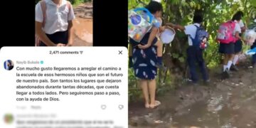 Presidente Bukele anuncia que atenderá petición de comunidad de Cabañas para reparar camino escolar