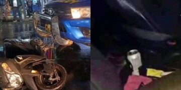 Policías ebrios atropellan a motociclista en Guatemala