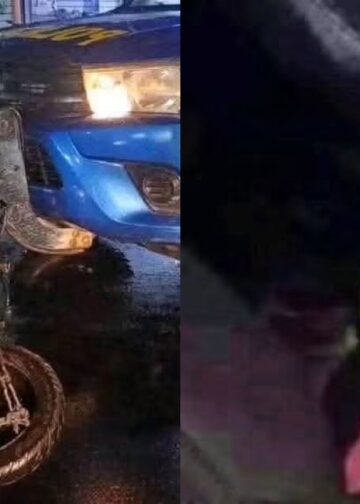 Policías ebrios atropellan a motociclista en Guatemala